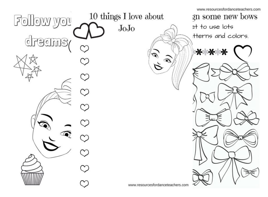 JoJo Bow camp activity set - Resources for Dance Teachers