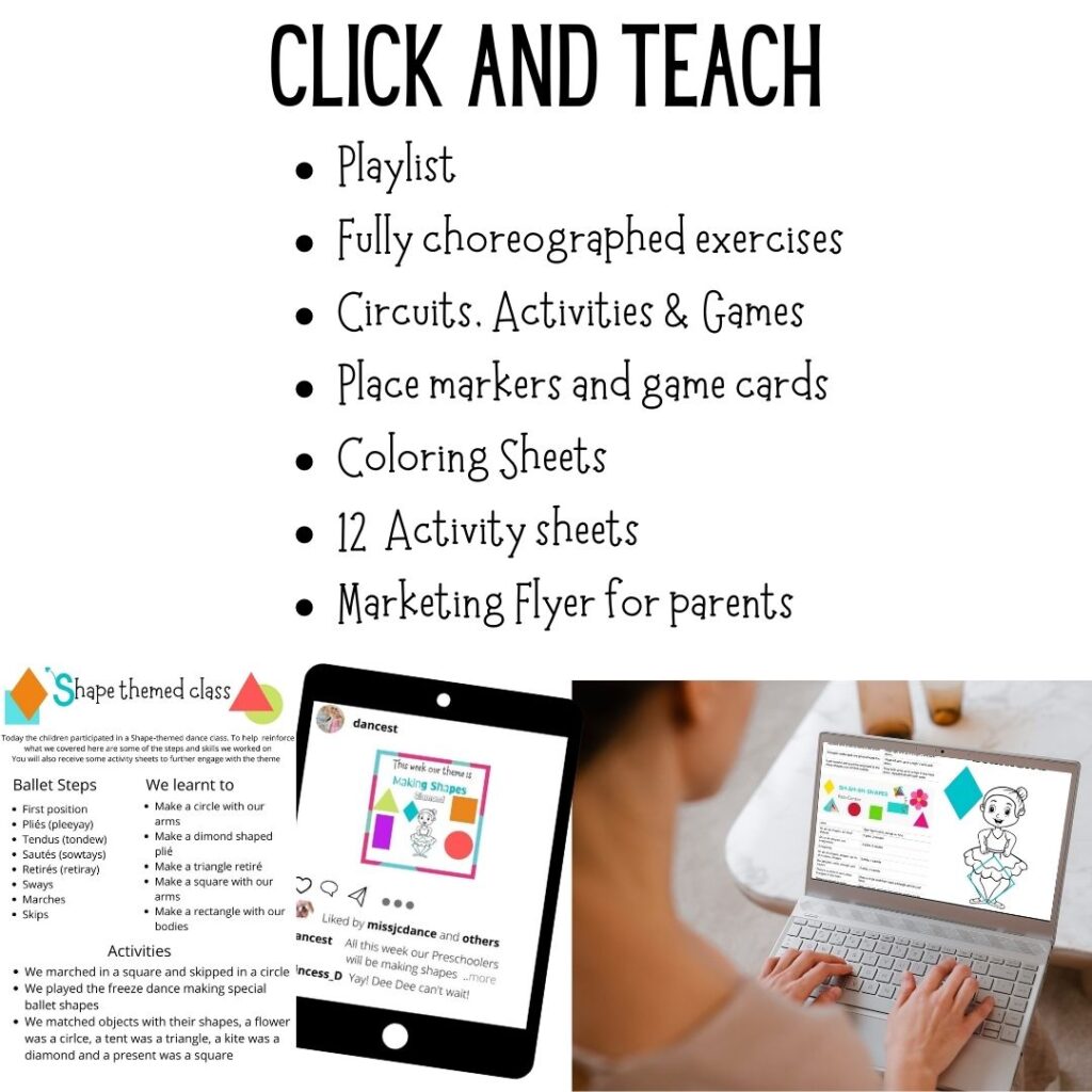 Making Shapes Preschool Dance Class Plan and Activity Pack - Resources