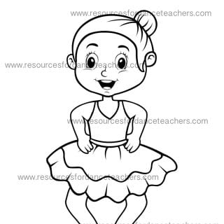 preschool dance colouring pages