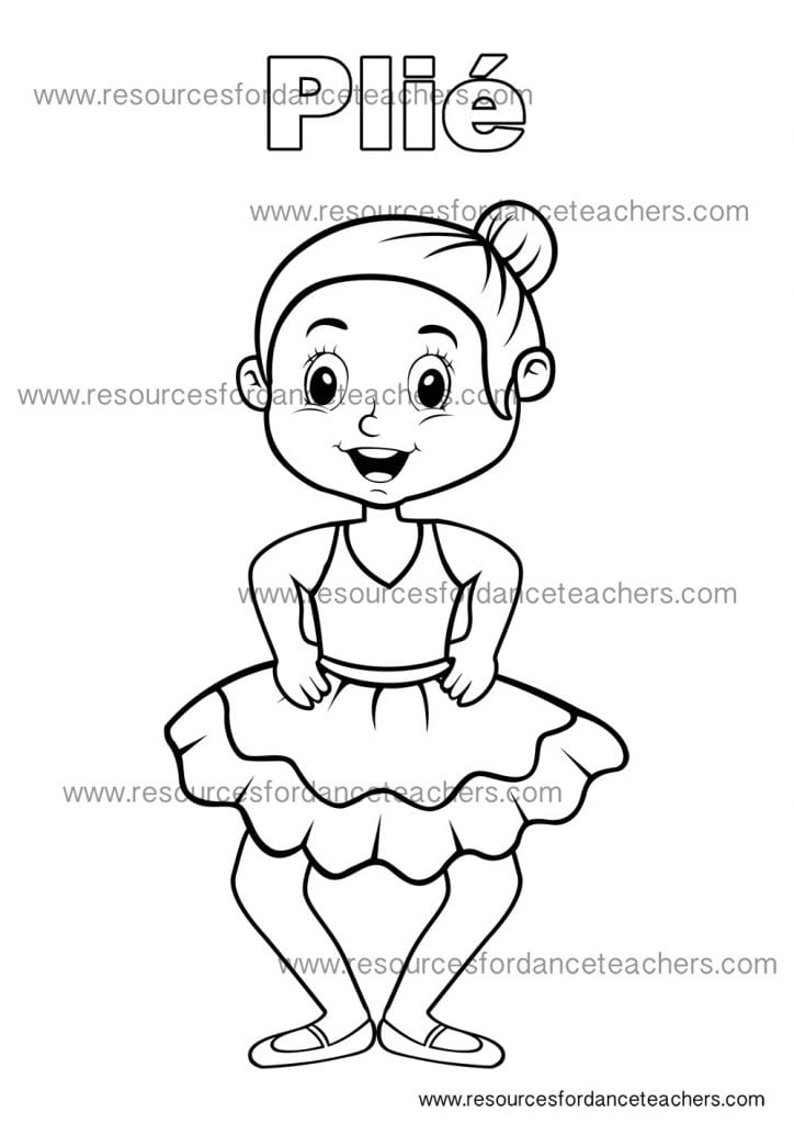 preschool dance colouring pages