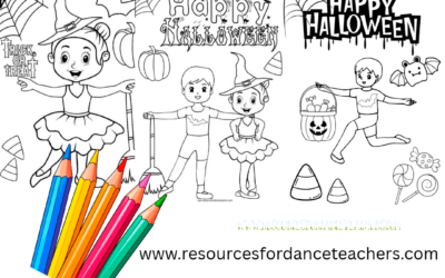 Free Halloween Ballet coloring page