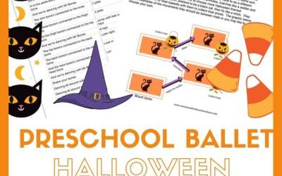 Halloween  Preschool Dance class plan and colouring pages