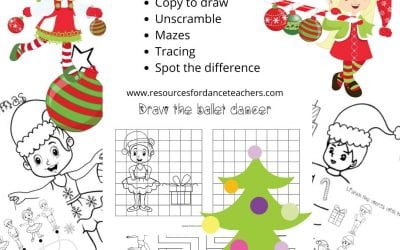 Free Christmas ballet coloring pages