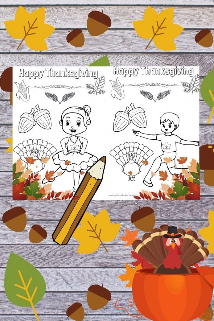 Free Thanksgiving ballet coloring page | Resources for Dance Teachers