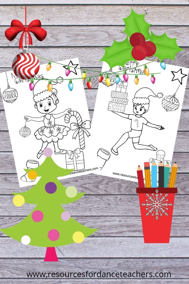 christmas ballerina coloring pages