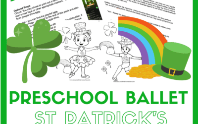 St Patrick’s Day Preschool Dance Class Plan and coloring pages – downloadable